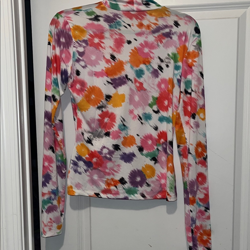 MSGM Multicolor Floral Long Sleeve Top
